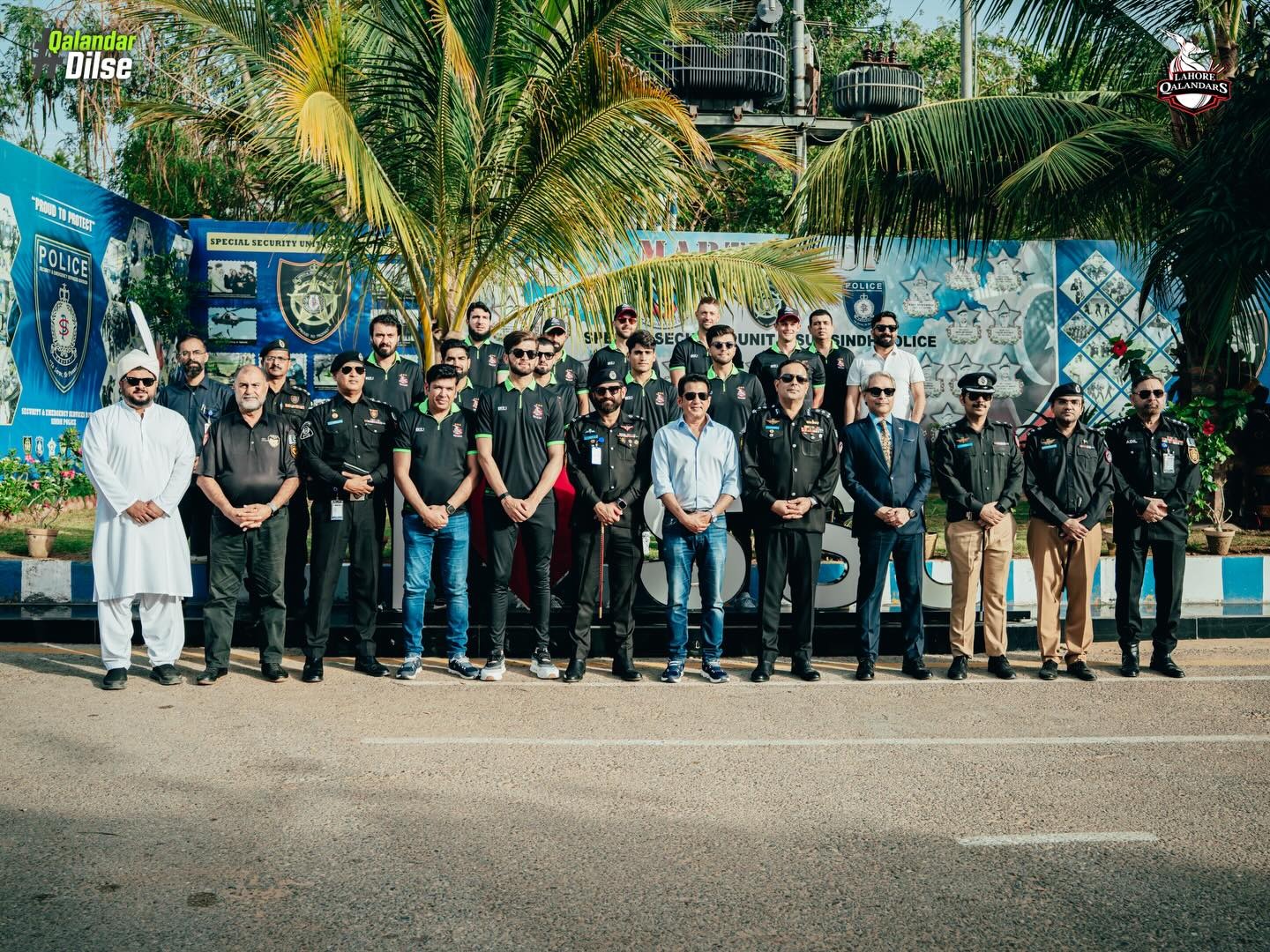 Lahore Qalandars visit SSU headquarters in Karachi