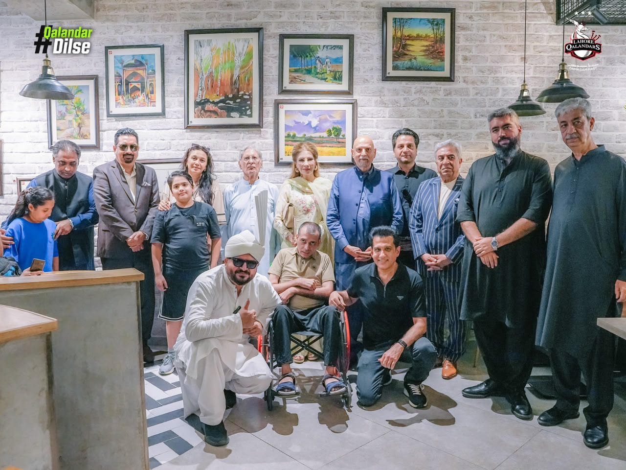 Lahore Qalandars host sold-out Art Exhibition for Umer Jarral, an artist with Cerebral Palsy.